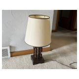 WOODEN TABLE LAMP (24" TALL)