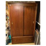 WOODEN ARMOIRE APPROX 40" X 24.5" X 67.5"