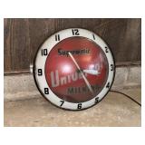 SUPERMATIC UNIVERSAL MILKING GLASS WALL CLOCK