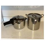 STAINLESS STEEL STOCK POT & ULTREX PRESSURE COOKER