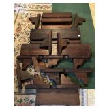 WOODEN FLOATING WALL SHELVES- 33" - 48" ASSORTED