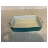 PYREX NO. 507-B TEAL GLASS CASSEROLE DISH