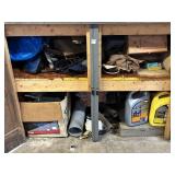 CONTENTS OF WOODEN CABINET IN GARAGE