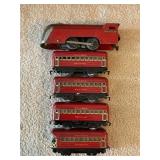 MARX NEW YORK CENTRAL LINES RED MERCURY TIN TRAIN