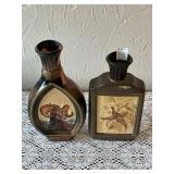 (2) BEAMS CHOICE PAINTED GLASS WHISKEY DECANTERS