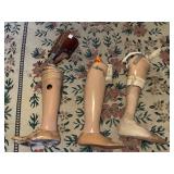 (3) PROSTHETIC LEGS (INCLUDES LEATHER BRACE)