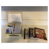 PLASTIC RECIPE BOX & (5) COOK BOOKS
