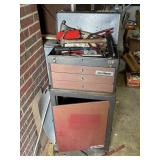 UDELL TOOL CABINET ON WHEELS WITH CONTENTS