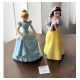 WALT DISNEY CINDERELLA & SNOW WHITE CERAMIC
