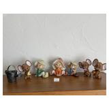 (3) HOMCO CERAMIC MINI FIGURES & (3) BRINNS