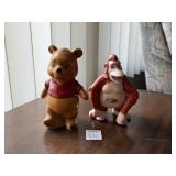 WINNIE THE POOH & KING LOUIE CERAMIC FIGURES