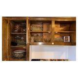 CONTENTS OF KITCHEN CABINETS ABOVE STOVE: GLASS