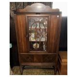 CHINA CUPBOARD WITH GLASS DOOR AND ONE DRAWER