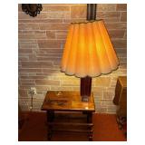 MAGAZINE RACK WITH ATTACHED TABLE LAMP