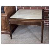 MARBLE TOP END TABLE APPROX 29.75" X 30" X 22"