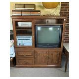 ENTERTAINMENT CABINET WITH DRAWERS AND SHELVES