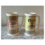 (2) WESTBEND THERMO-SERV PLASTIC BEER MUGS