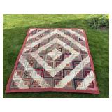 MULTI-COLOR PATCHWORK QUILT (68" X 76")