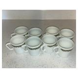 (8PC) PYREX SPRING BLOSSOM GREEN "CRAZY DAISY"