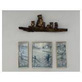 (3) FRAMED DECORATIVE FARM PHOTOS & DECORATIVE