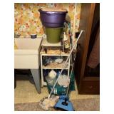 METAL SHELVING UNIT ON WHEELS