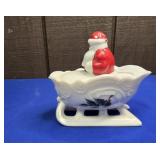WESTMORELAND GLASS SANTA SLEIGH CANDY DISH