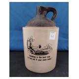 "DRINKING" STONE JUG APPROX 9"