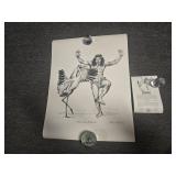 FARLEY ART EDITIONS TJAPUKAI "BROLGA DANCE" APPROX