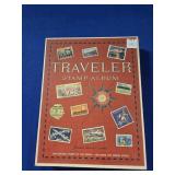 TRAVELER STAMP ALBUM WITH SOME STAMPS INCLUDED