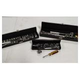 (3) RATCHET/SOCKET SETS: 1/4", 3/8",1/2" DRIVE