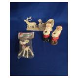 CELLULOID STYLE REINDEER WITH SLEIGH, GLOSSER