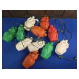 VINTAGE NOMA BLOW MOLD OWL STRING LIGHTS APPROX 7"