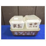 (8) PC PYREX REFRIGERATOR BOX SET WITH LIDS