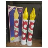 (PAIR) EMPIRE ILLUMINATED 40" CANDLE BLOW MOLDS W/