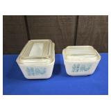 (4) PC AMISH BUTTERPRINT PYREX REFIGERATOR BOXES