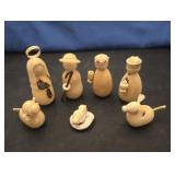 HAND CARVED TAGUA NUT NATIVITY SET