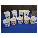 DAVY CROCKETT GLASSES, HOPALONG CASSIDY MILK CUPS,