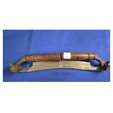 ANTIQUE WOODEN DRAW BLADE MARKED "PATENTED JULY