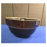 VINTAGE BROWN STONE WARE MIXING BOWL