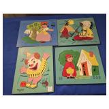 VINTAGE PLAYSKOOL WOODEN PUZZLES
