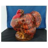 1981 GLAZED CERAMIC TURKEY COOKIE JAR APPROX 9*"