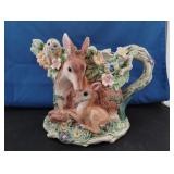 FITZ AND FLOYD SRI LANKA WOODLAND SPRING PITCHER