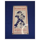 PORCELAIN CRACKER JACK RIVETED SIGN APPROX 6" X 12