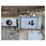 Meter base and disconnect with pole
