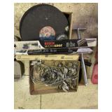 Misc lot of blades, clamps etc