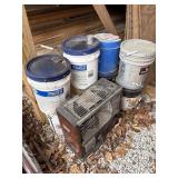 5 gallon buckets and kerosene heater