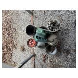 Misc lot, metal gas jug, Rebar caps, Etc