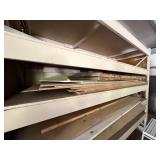 Plywood, metal trays, etc