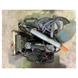 Grinder, Air Compressor, and Caulk Gun