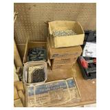Staples, finish nails, Screws